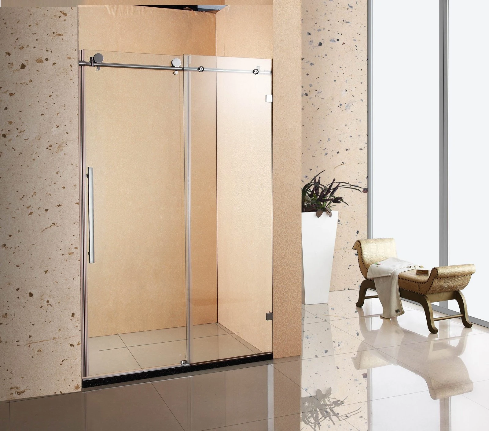 Frameless Shower Screen Wall to Wall SL1-200