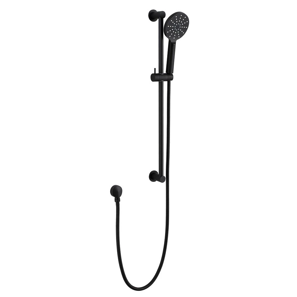 Matt Black Shower Rail 100218-7B