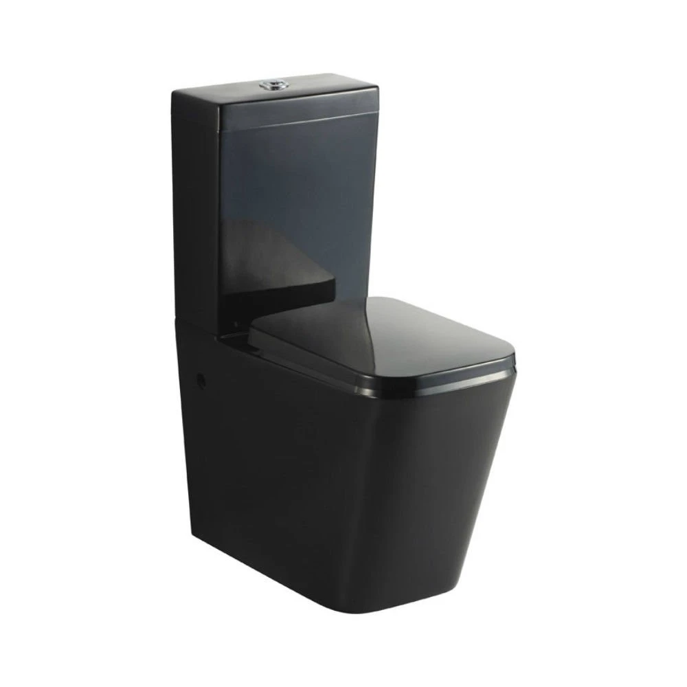 TOLO Rimless Square Toilet Suite- Matt Black 003B