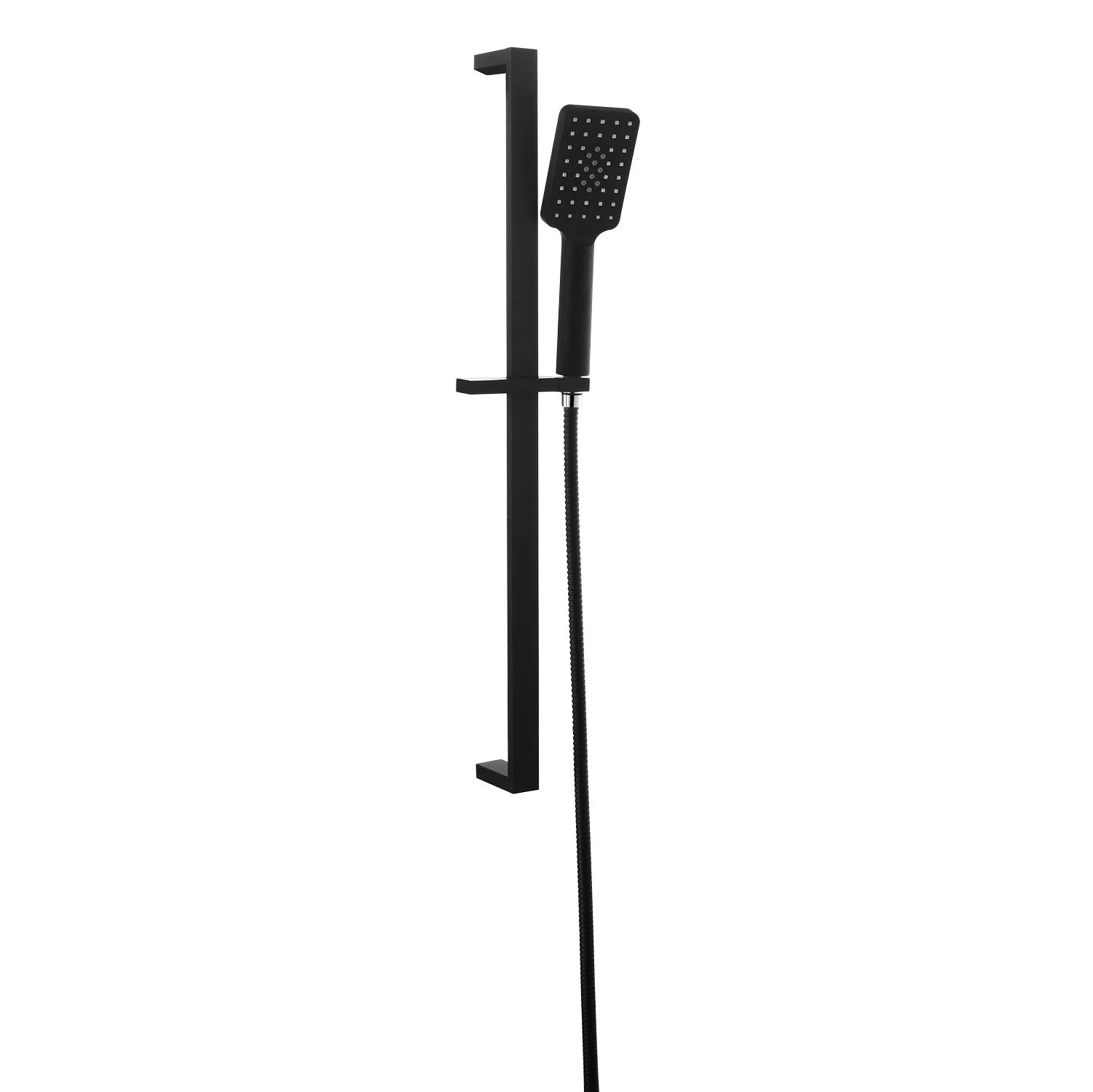Matt Black Shower Rail 10018-7B