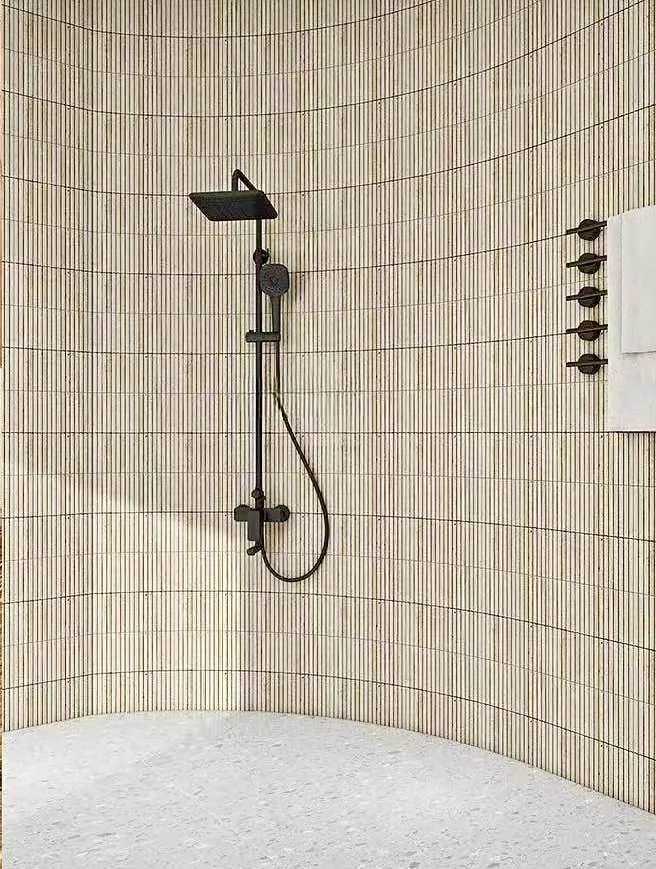 Ivory Travertine Convex Mosaics 2